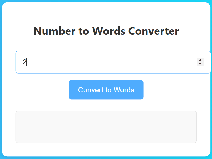Number to Words Converter